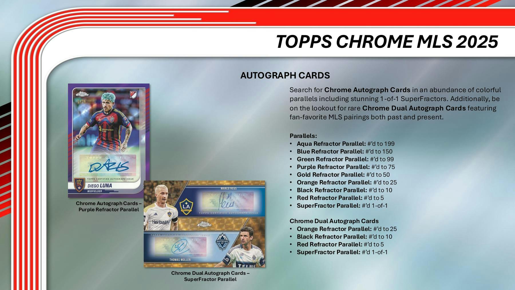 2025 Topps Chrome MLS Major League Soccer Blaster Value Box 887521148424 at King Card Canada