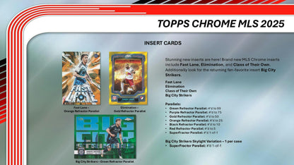 2025 Topps Chrome MLS Major League Soccer Blaster Value Box 887521148424 at King Card Canada