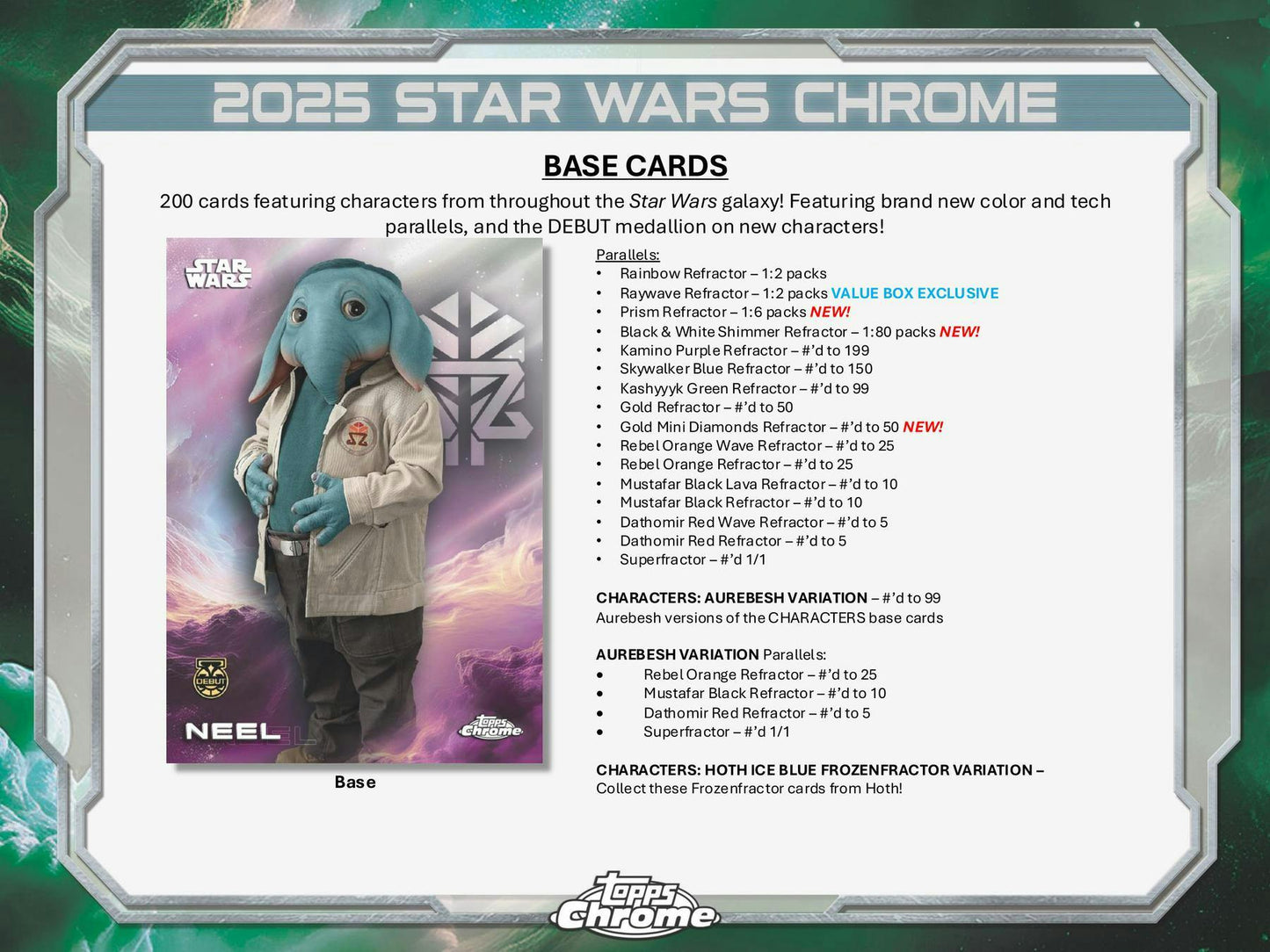 2025 Topps Chrome Star Wars Blaster Value Box 887521136605 at King Card Canada