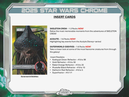 2025 Topps Chrome Star Wars Blaster Value Box 887521136605 at King Card Canada