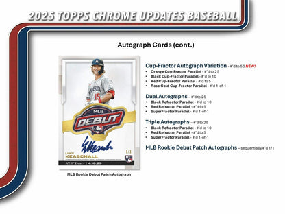 2025 Topps Chrome Update Series Baseball Blaster Value Box 887521145546 at King Card Canada