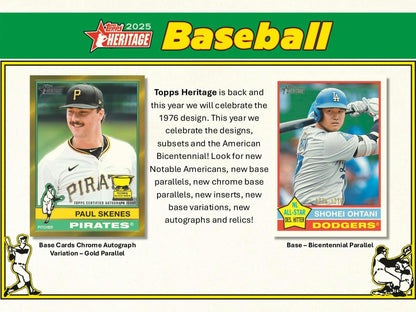 2025 Topps Heritage Baseball Blaster Value Box 887521135523 at King Card Canada