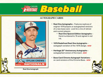 2025 Topps Heritage Baseball Blaster Value Box 887521135523 at King Card Canada