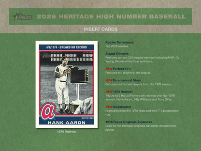 2025 Topps Heritage High Number Baseball Hobby Box 887521150564 at King Card Canada