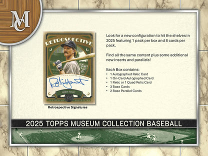 2025 Topps Museum Collection Baseball Hobby Box 887521143863 at King Card Canada