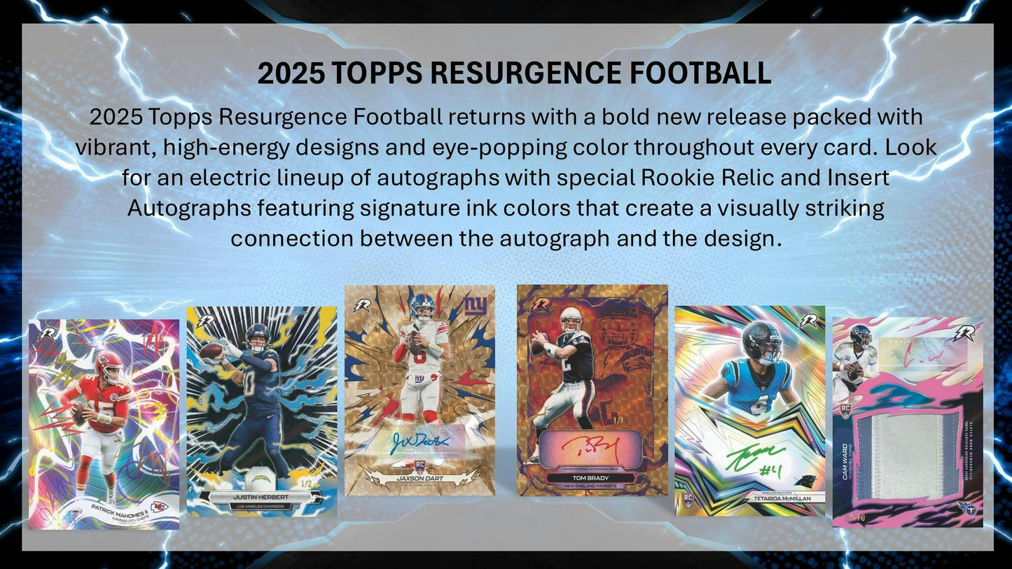 2025 Topps Resurgence Football Hobby Box 887521159161 at King Card Canada