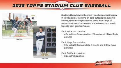 2025 Topps Stadium Club Baseball Blaster Value Box 887521148783 at King Card Canada