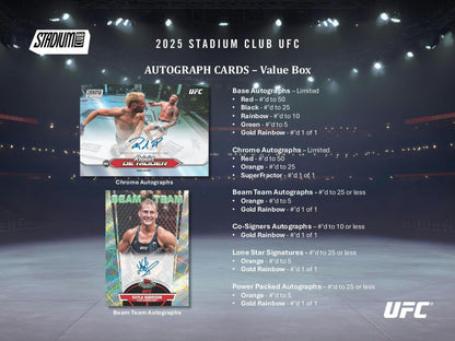2025 Topps Stadium Club UFC Blaster Value Box 887521148073 at King Card Canada