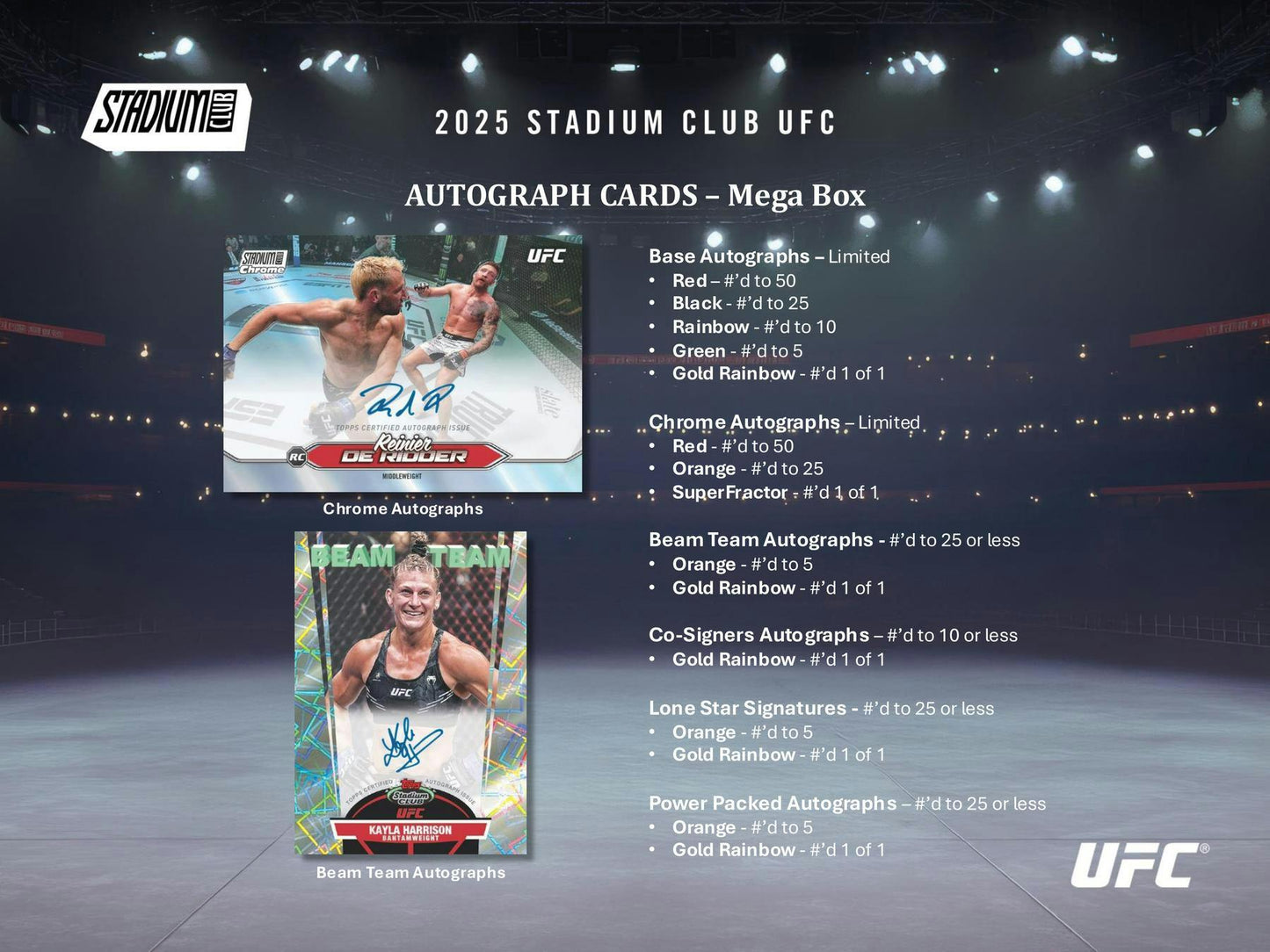 2025 Topps Stadium Club UFC Mega Box 887521148127 at King Card Canada