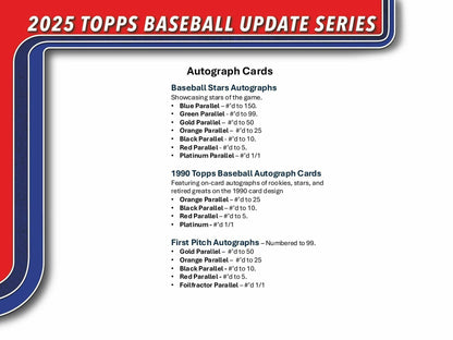 2025 Topps Update Series Baseball Blaster Value Box 887521144914 at King Card Canada