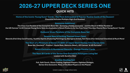 2026-27 Upper Deck Series 1 Hockey Collector's Tin 053334542739 at King Card Canada