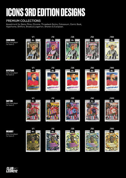 2026 Club Legacyz Icons Soccer 3rd Edition Display Box 3760392237824 at King Card Canada