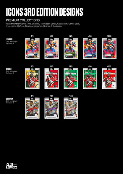 2026 Club Legacyz Icons Soccer 3rd Edition Display Box 3760392237824 at King Card Canada