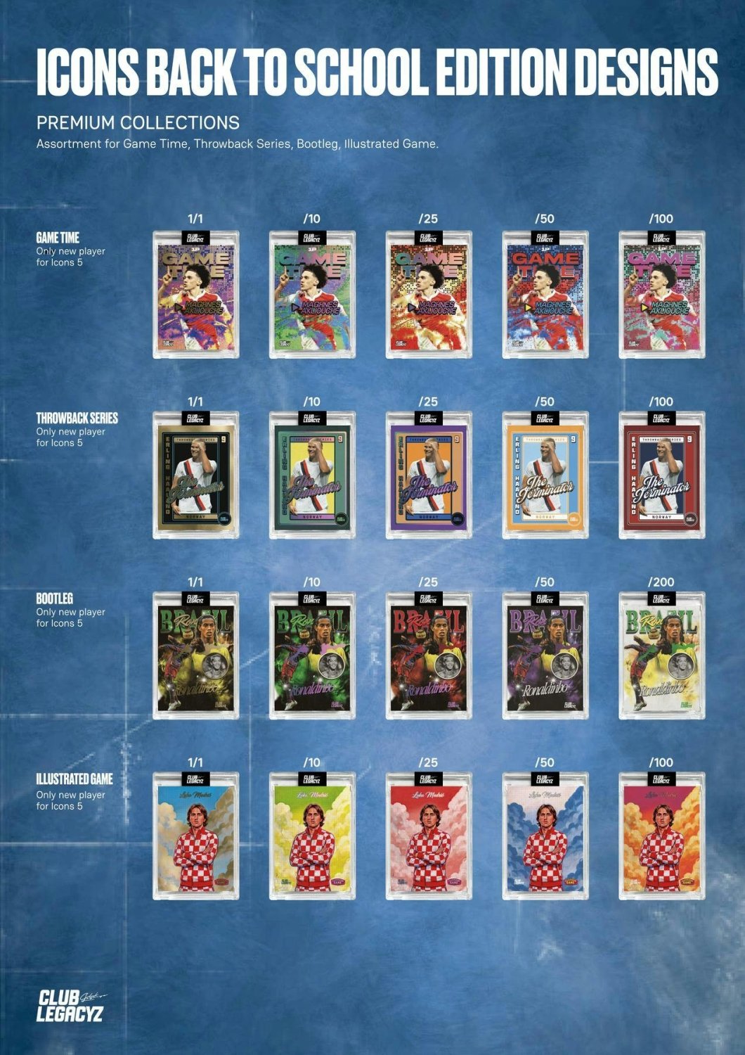 2026 Club Legacyz Icons Soccer 5th Edition Display Box (Back to School) 850075456062 at King Card Canada