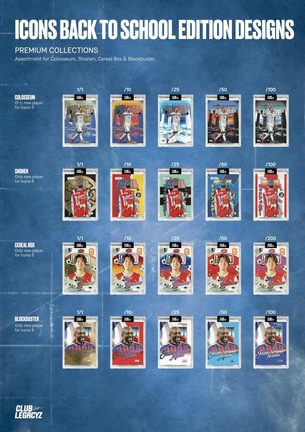 2026 Club Legacyz Icons Soccer 5th Edition Display Box (Back to School) 850075456062 at King Card Canada