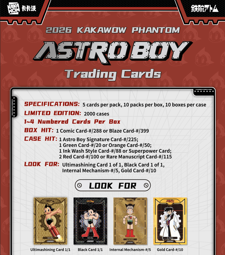 2026 Kakawow Phantom Astro Boy Trading Card Hobby Box 6973817959592 at King Card Canada
