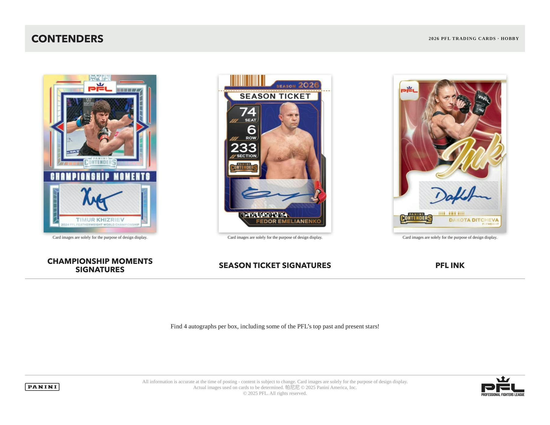 2026 Panini Contenders PFL Professional Fighters League Hobby Box 746134195709 at King Card Canada