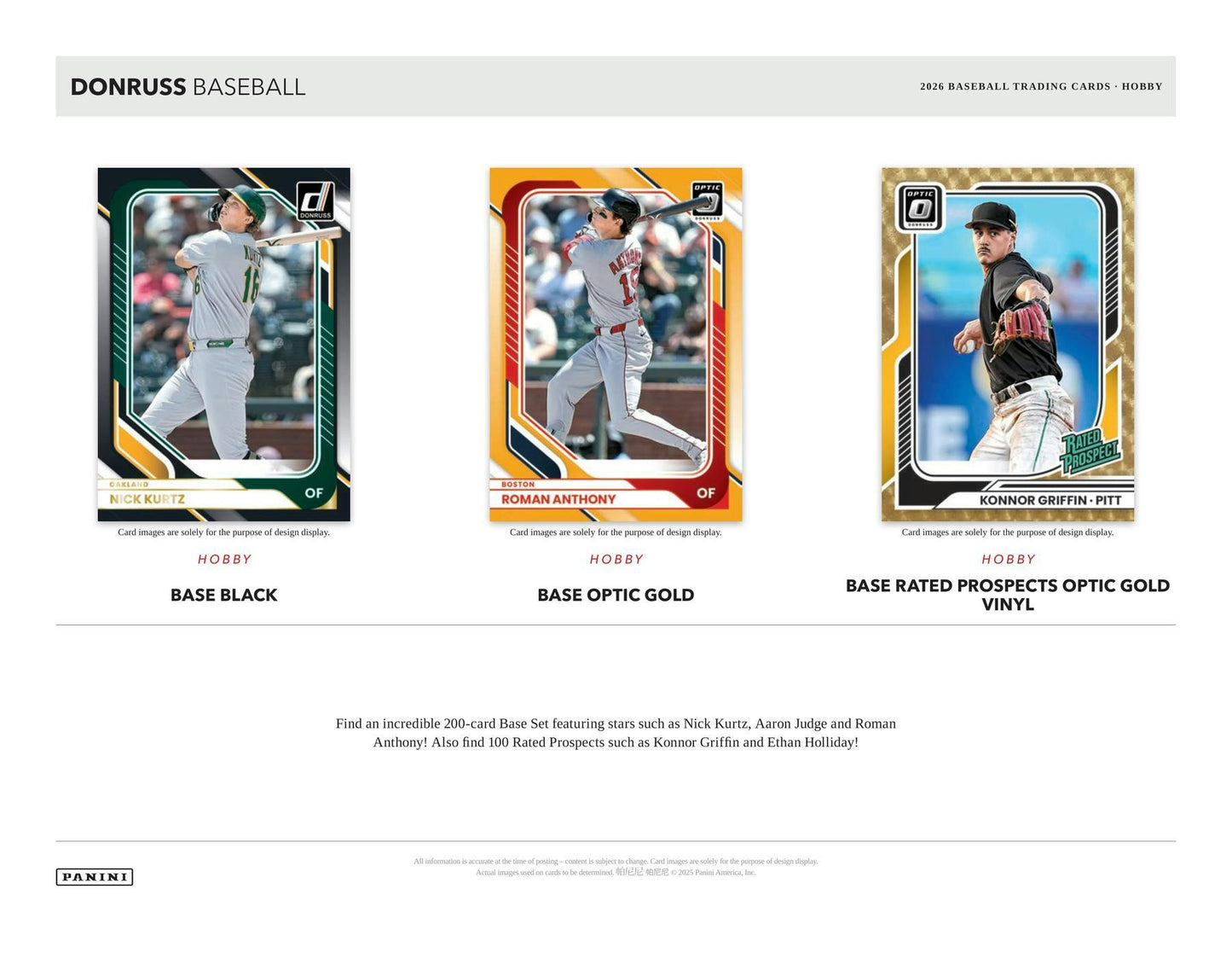 2026 Panini Donruss Baseball Hobby Box 746134196348 at King Card Canada