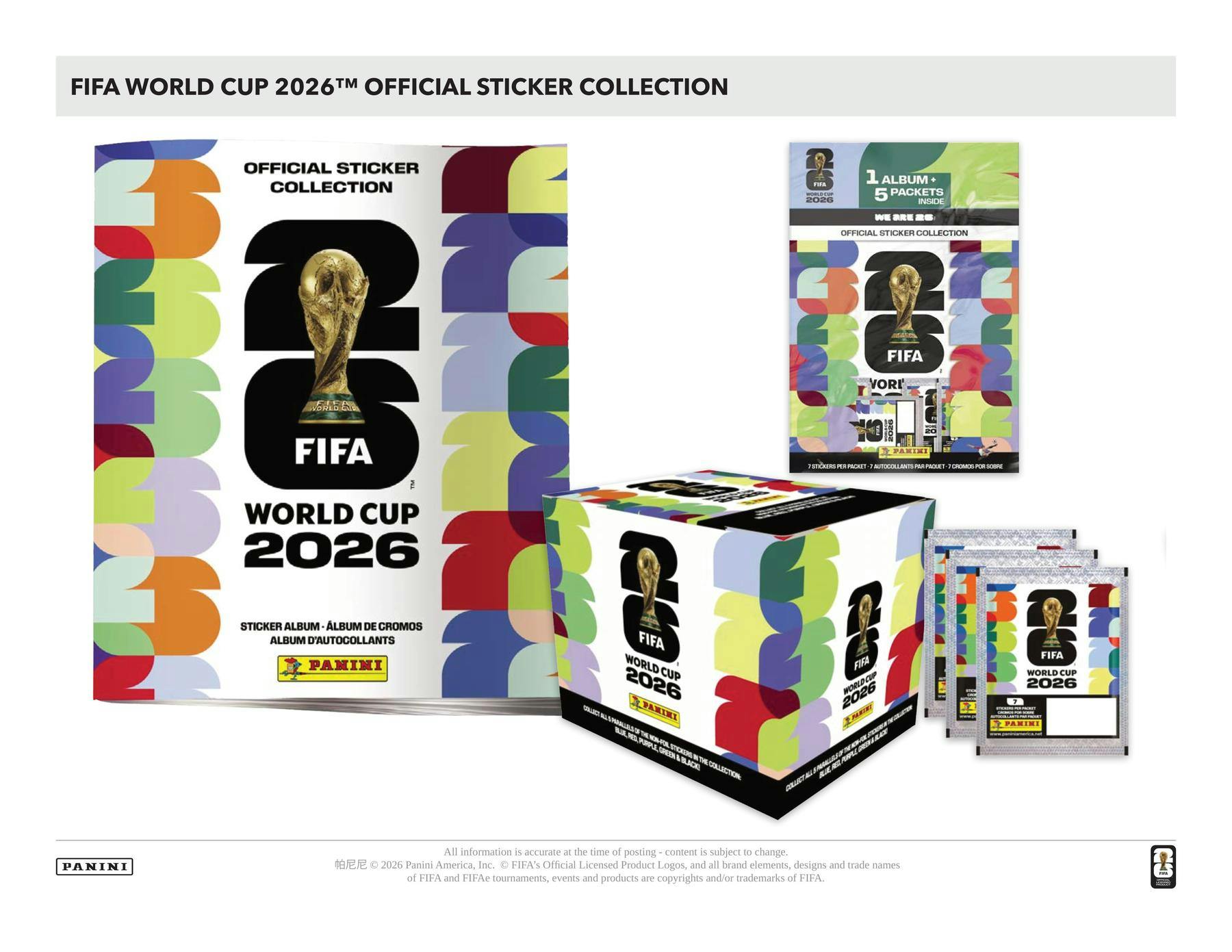 2026 Panini FIFA World Cup Sticker Album [PRE - ORDER - 05/01/2026]  at King Card Canada