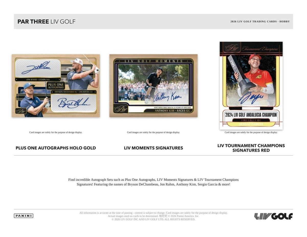 2026 Panini Par Three LIV Golf Hobby Box 746134197567 at King Card Canada