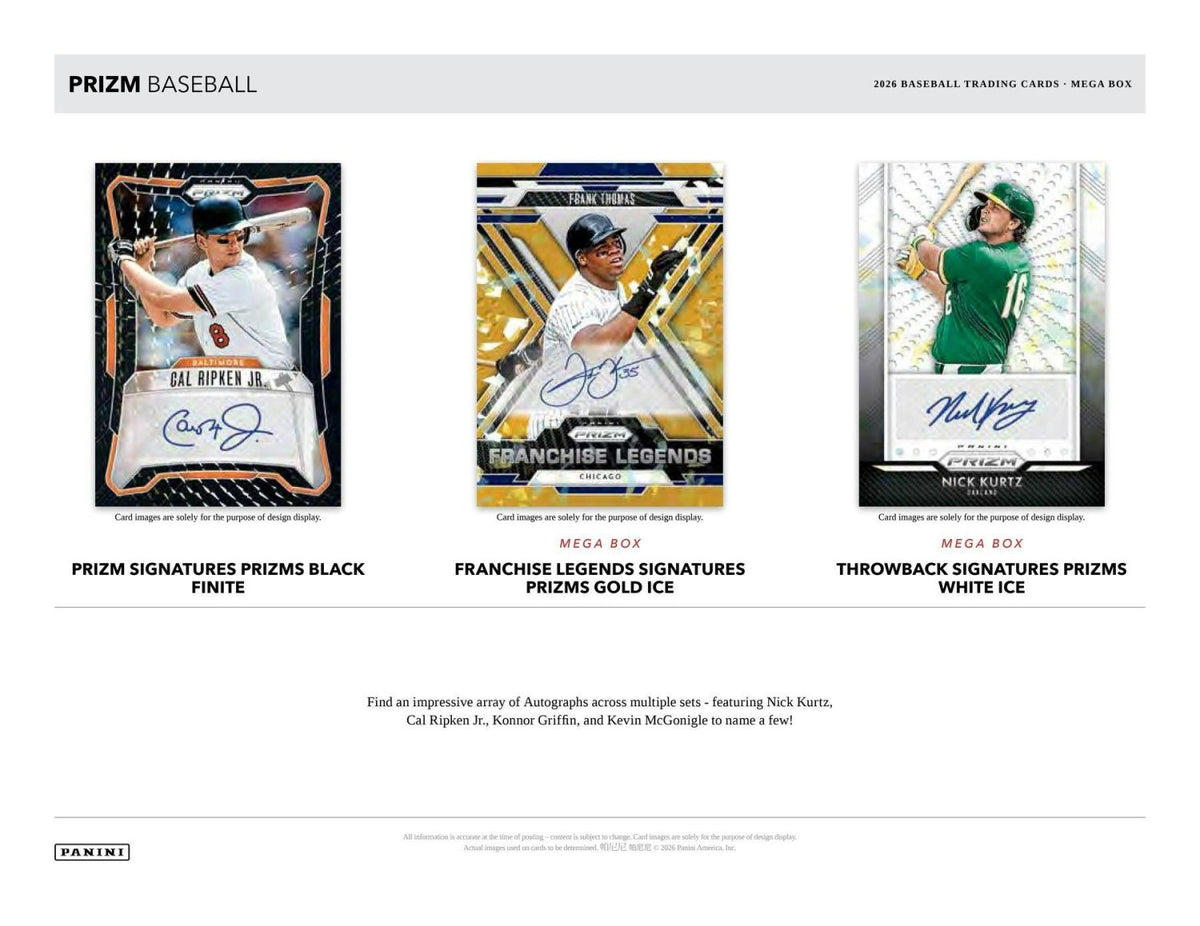 2026 Panini Prizm Baseball Mega Box 746134198861 at King Card Canada