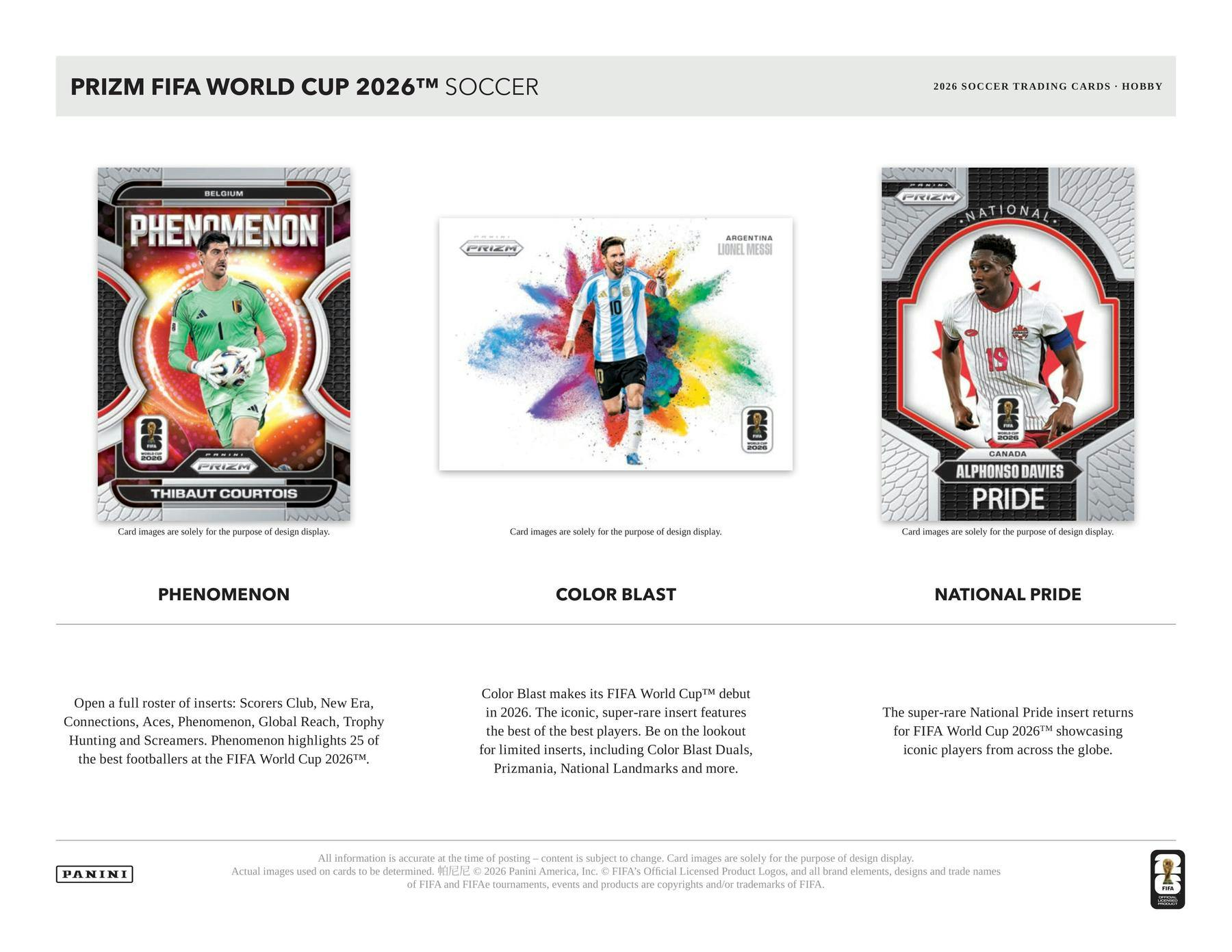 2026 Panini Prizm FIFA World Cup Soccer Hobby Box 7461341942529 at King Card Canada