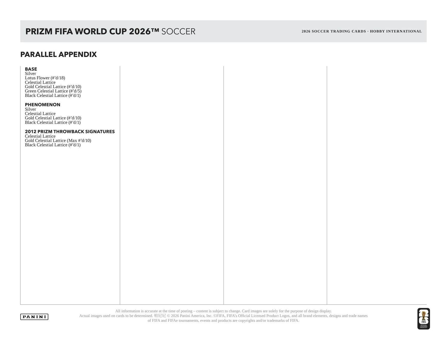 2026 Panini Prizm FIFA World Cup Soccer International Hobby Box 746134194368 at King Card Canada
