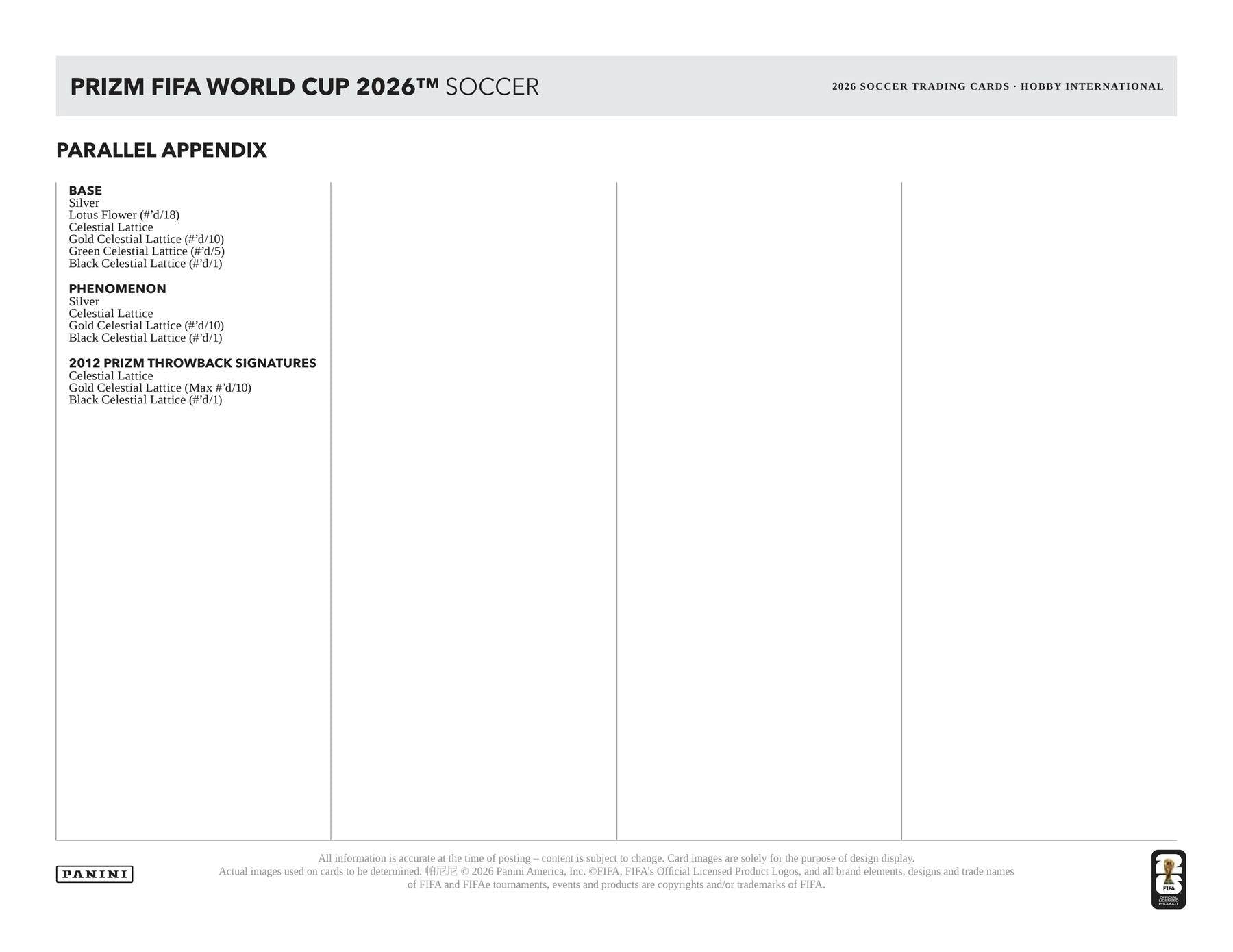 2026 Panini Prizm FIFA World Cup Soccer International Hobby Box 746134194368 at King Card Canada