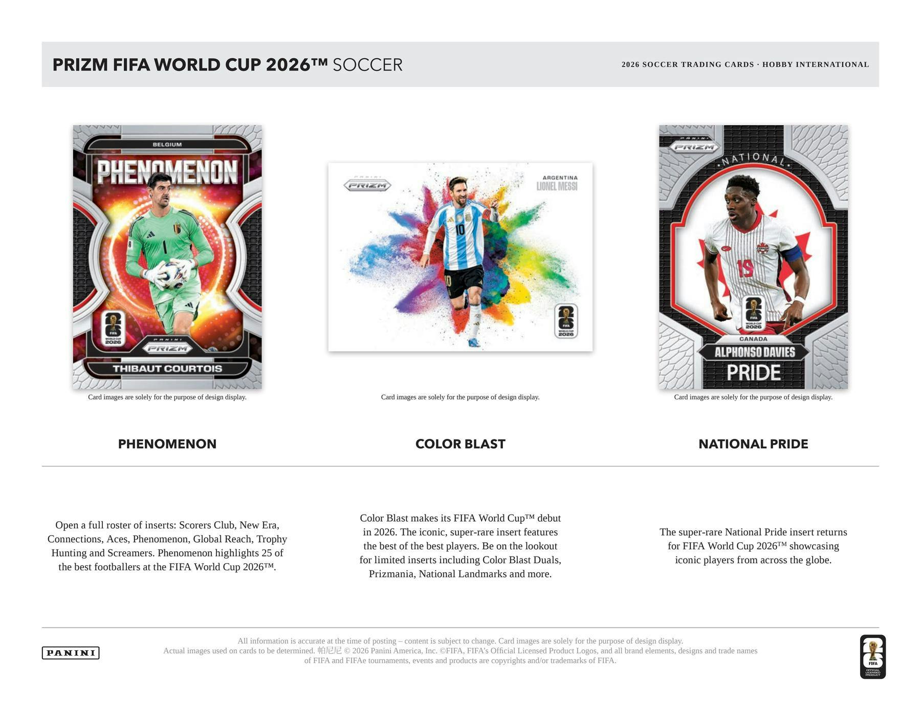 2026 Panini Prizm FIFA World Cup Soccer International Hobby Box 746134194368 at King Card Canada