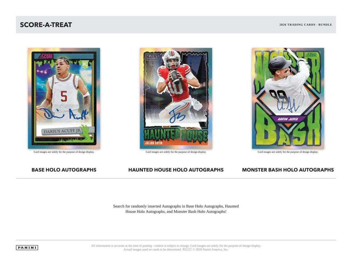 2026 Panini Score-A-Treat Halloween Bundle 746134205903 at King Card Canada
