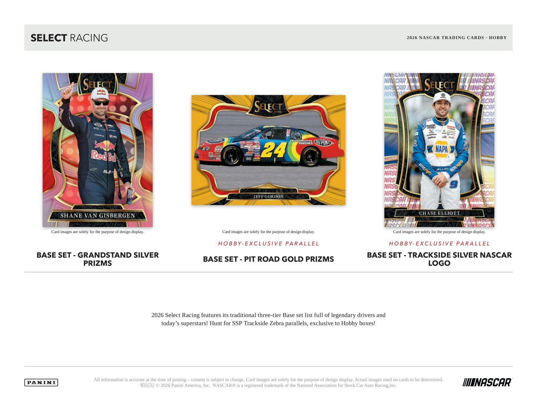 2026 Panini Select NASCAR Racing Hobby Box 746134195969 at King Card Canada
