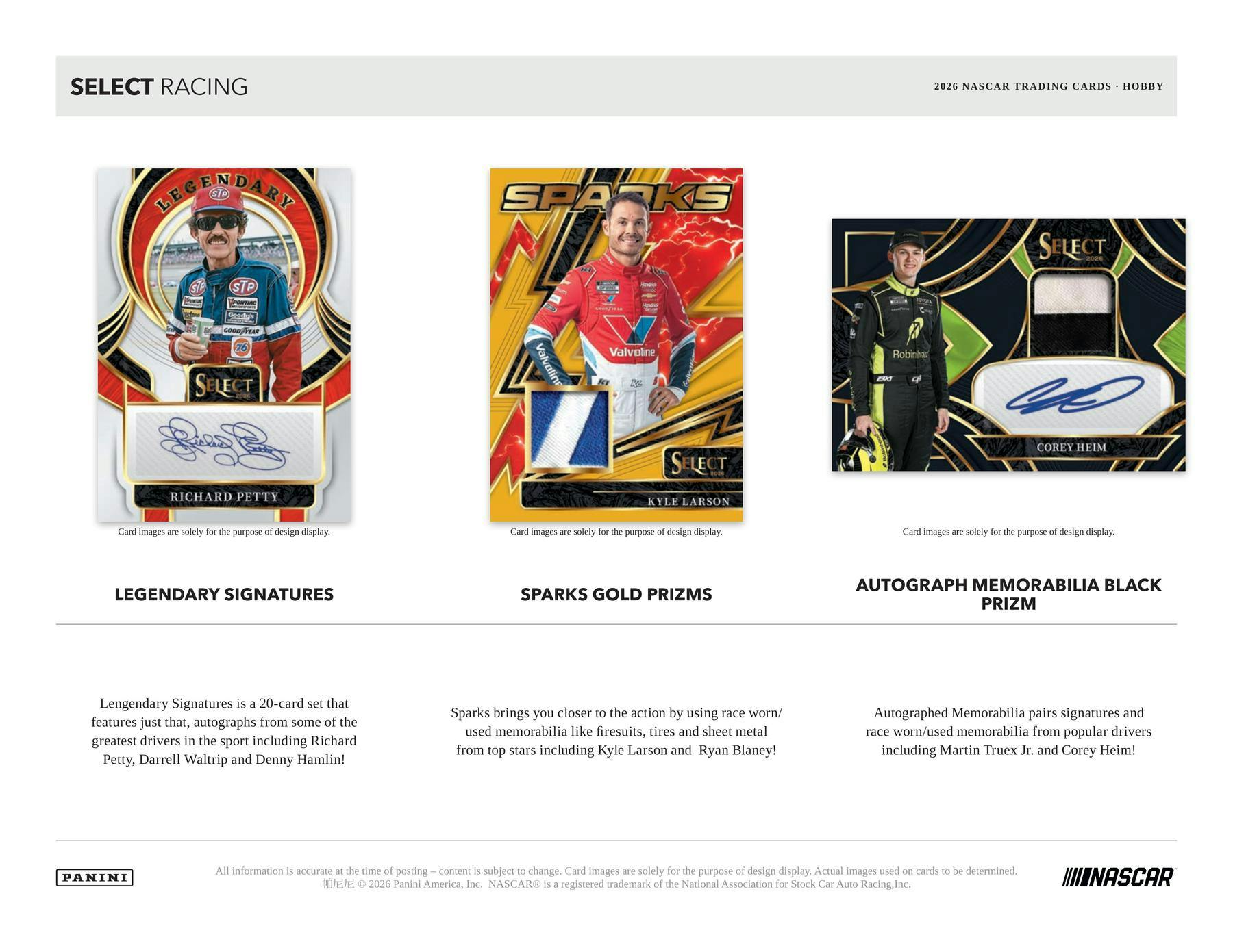 2026 Panini Select NASCAR Racing Hobby Box 746134195969 at King Card Canada