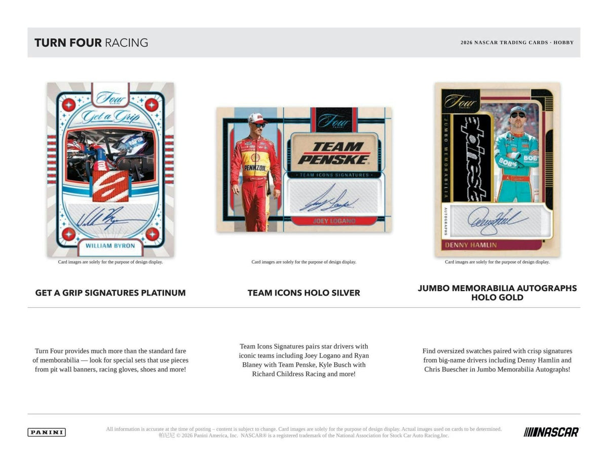 2026 Panini Turn Four NASCAR Racing Hobby Box 746134197611 at King Card Canada