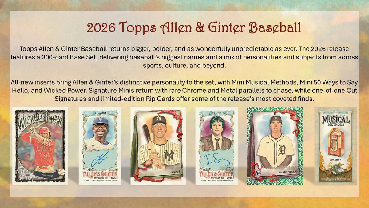 2026 Topps Allen & Ginter Baseball Blaster Value Box 887521166411 at King Card Canada