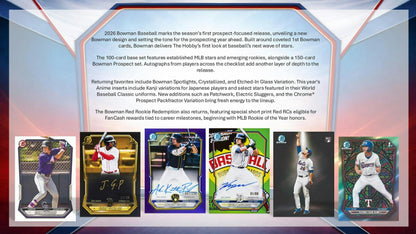 2026 Topps Bowman Baseball Hobby Box 887521158119 at King Card Canada