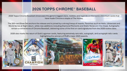 2026 Topps Chrome Baseball Blaster Value Box 887521159581 at King Card Canada