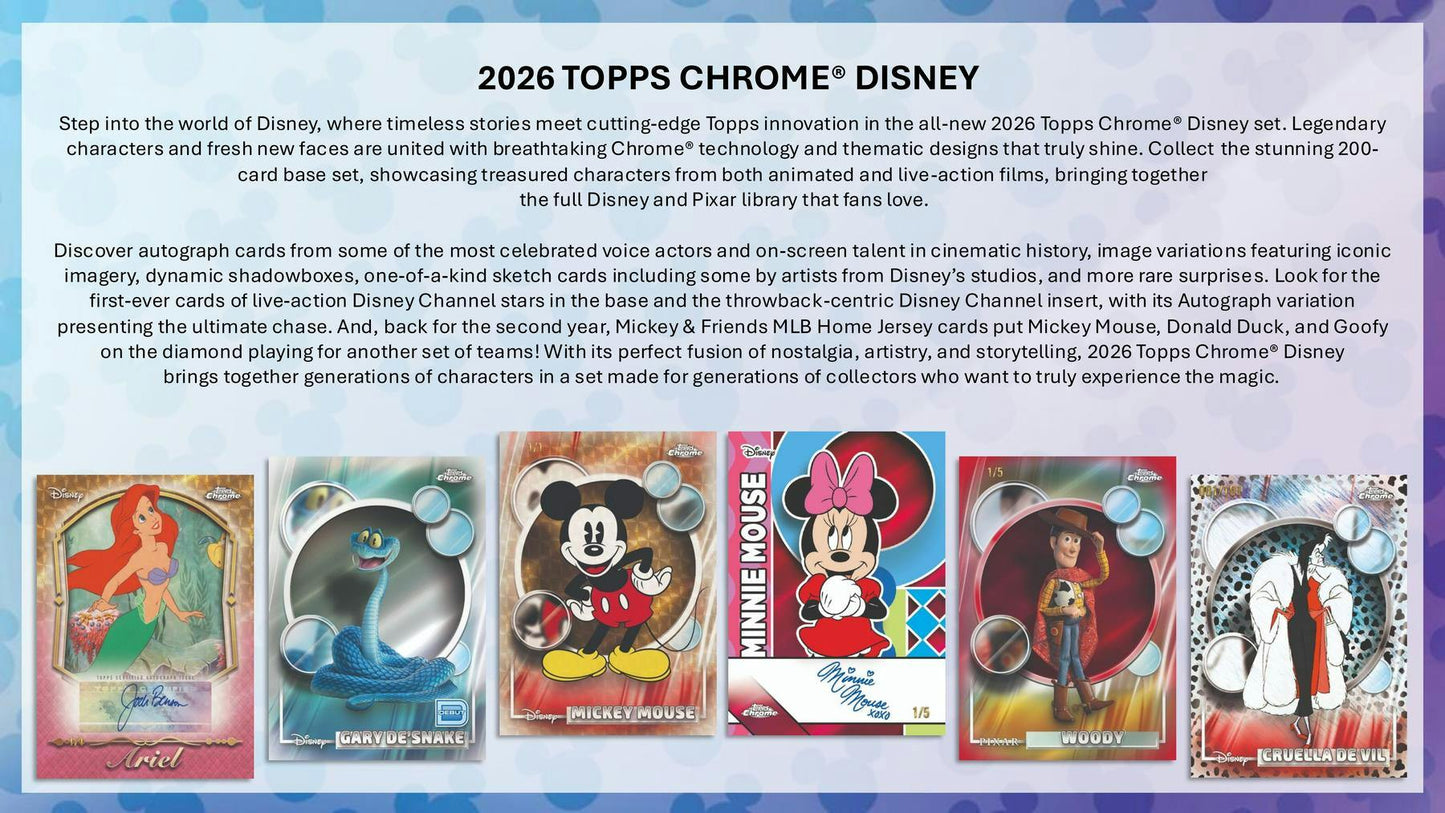 2026 Topps Chrome Disney Blaster Value Box 887521157617 at King Card Canada