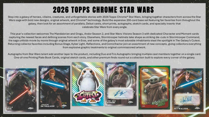 2026 Topps Chrome Star Wars Blaster Value Box 887521161201 at King Card Canada