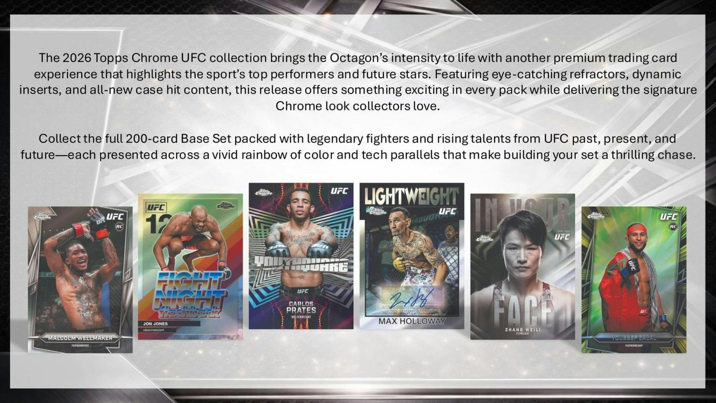 2026 Topps Chrome UFC Hobby Box 887521153596 at King Card Canada