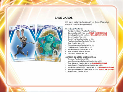 2026 Topps Disney Neon Hobby Box 887521154128 at King Card Canada
