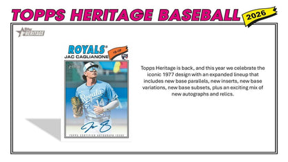 2026 Topps Heritage Baseball Hanger Box 887521155286 at King Card Canada