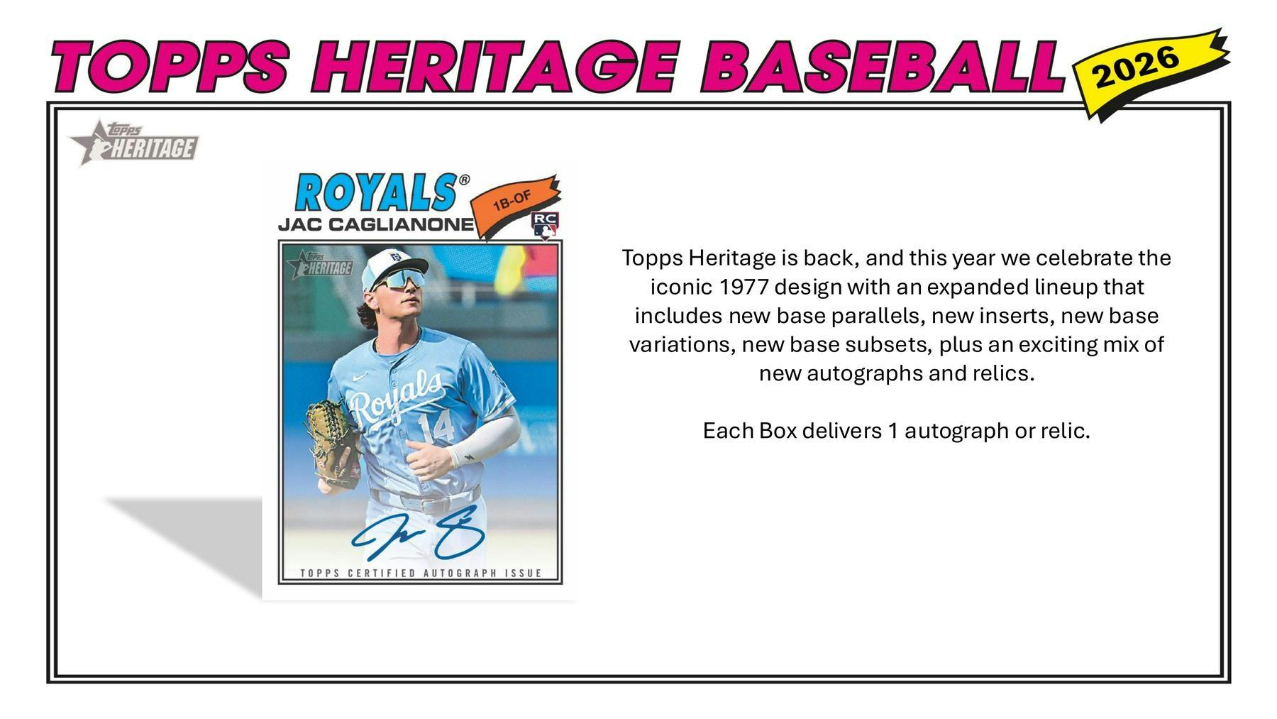 2026 Topps Heritage Baseball Hobby Box 887521155187 at King Card Canada