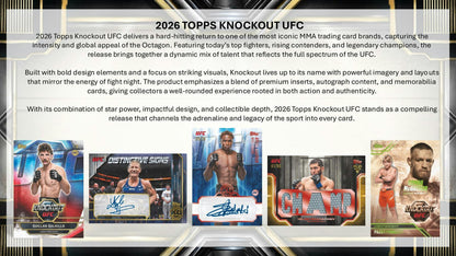 2026 Topps Knockout UFC Hobby Box 887521157310 at King Card Canada