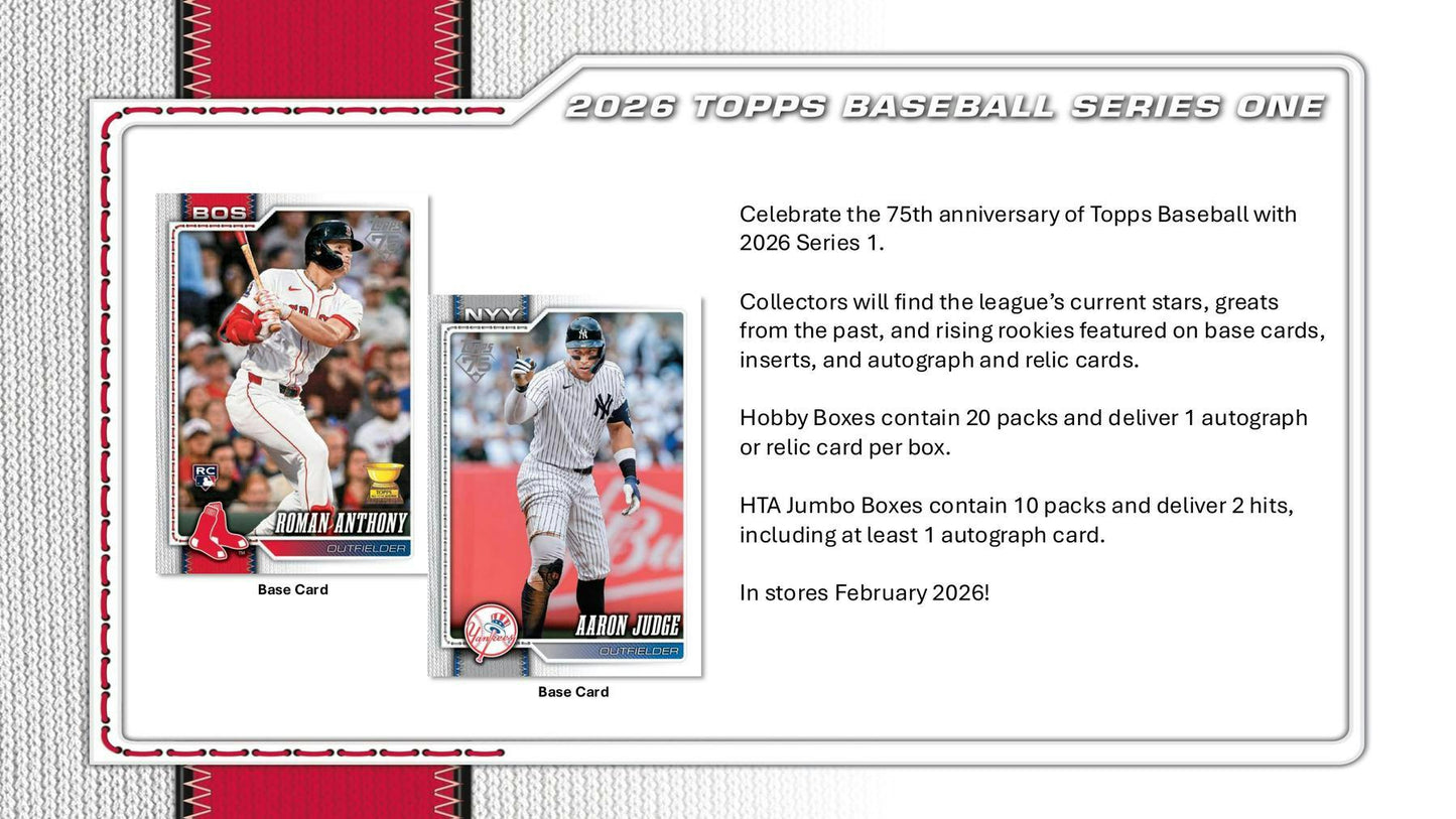 2026 Topps Series 1 Baseball Hobby Jumbo Box 887521154708 at King Card Canada