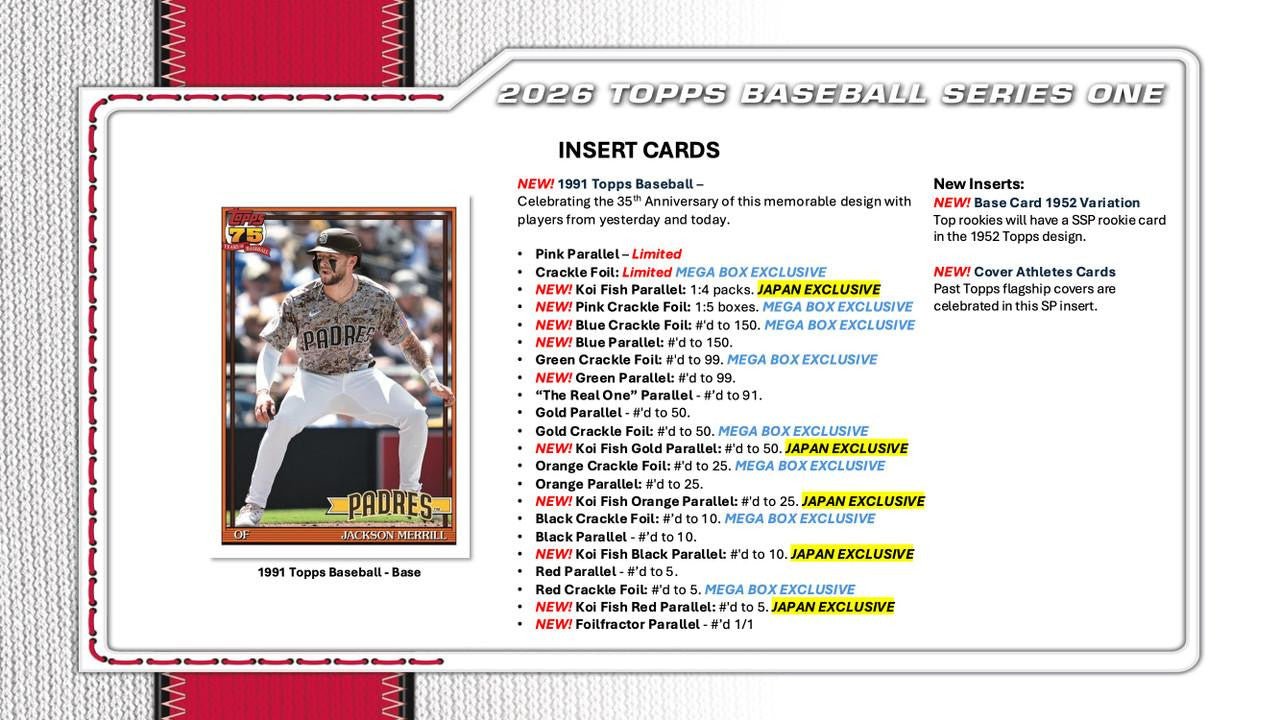 2026 Topps Series 1 Baseball Super Box 887521155019 at King Card Canada
