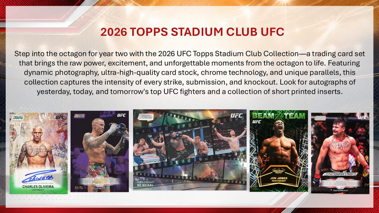 2026 Topps Stadium Club UFC Hobby Box
