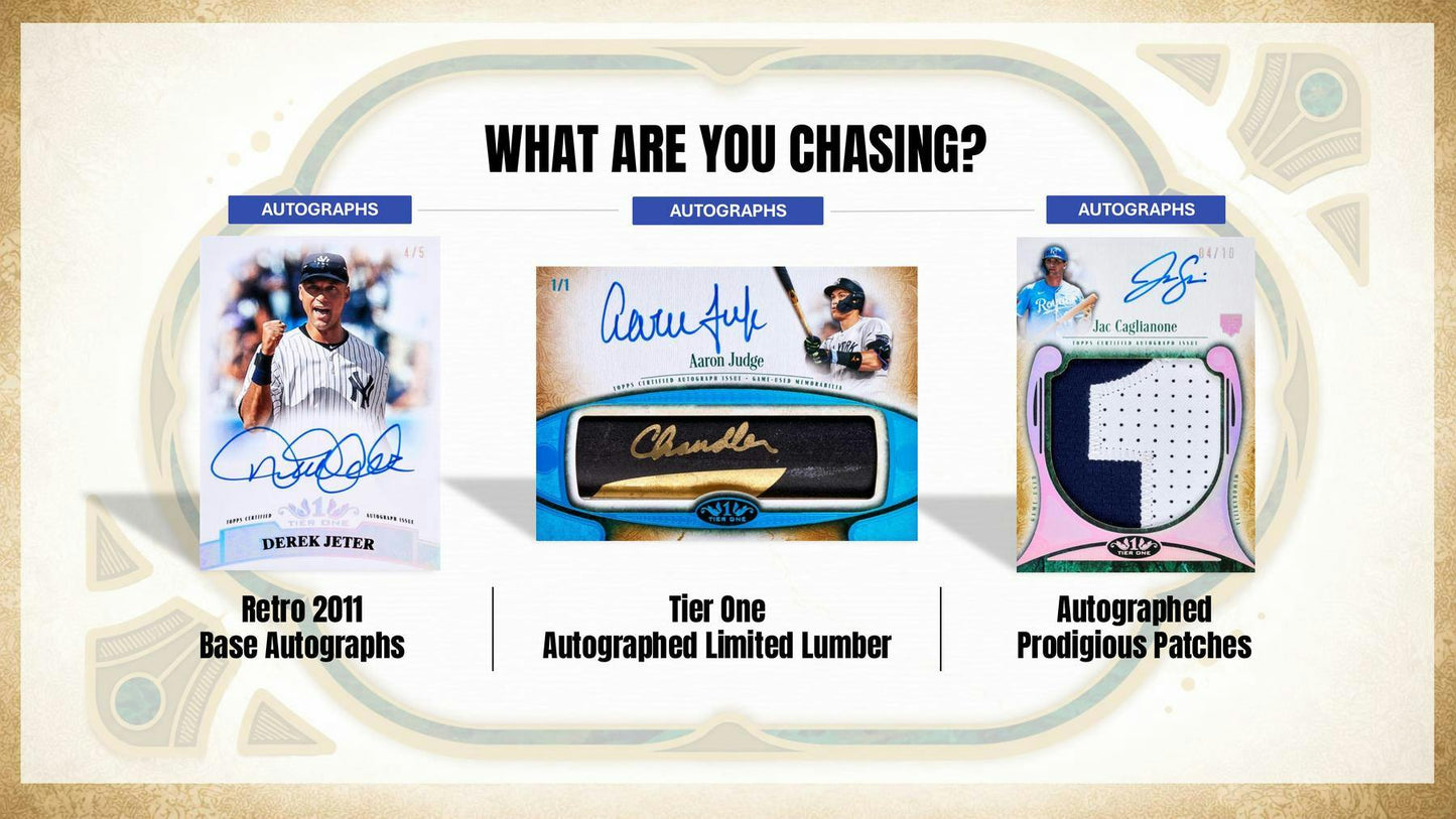 2026 Topps Tier One Baseball Hobby Box 887521156276 at King Card Canada