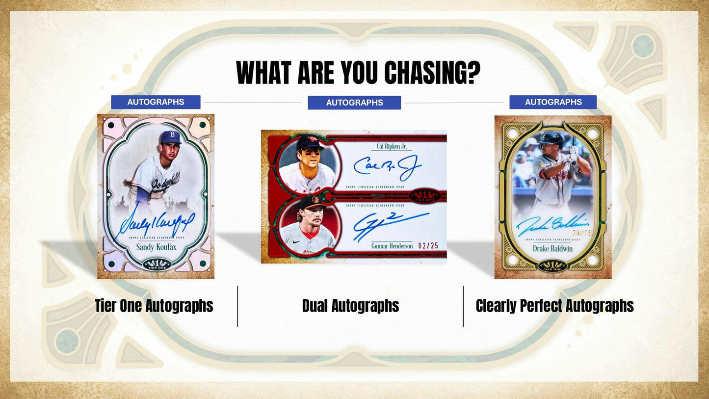 2026 Topps Tier One Baseball Hobby Box 887521156276 at King Card Canada