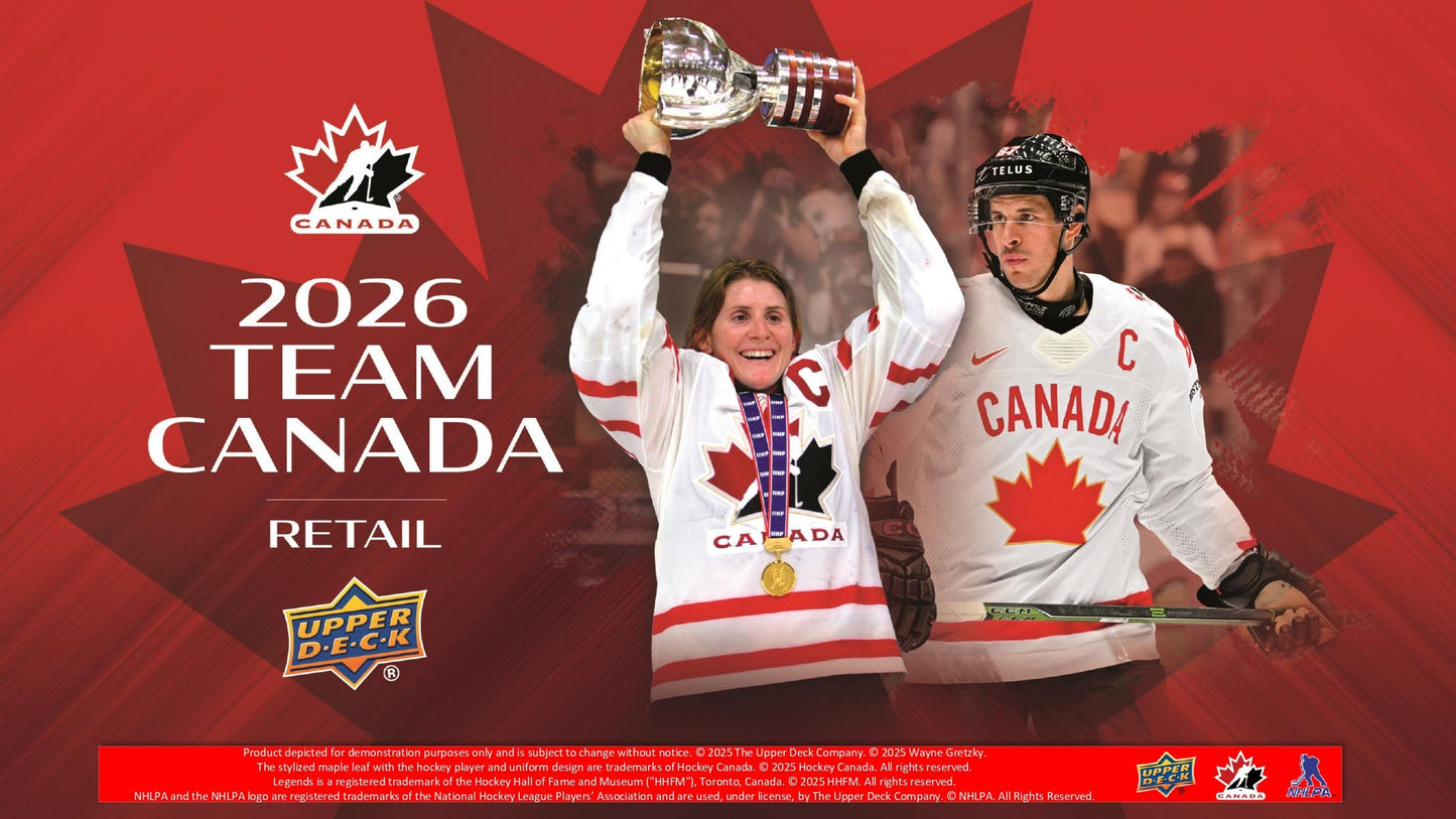 2026 Upper Deck Team Canada Hockey Blaster Box 053334248518 at King Card Canada