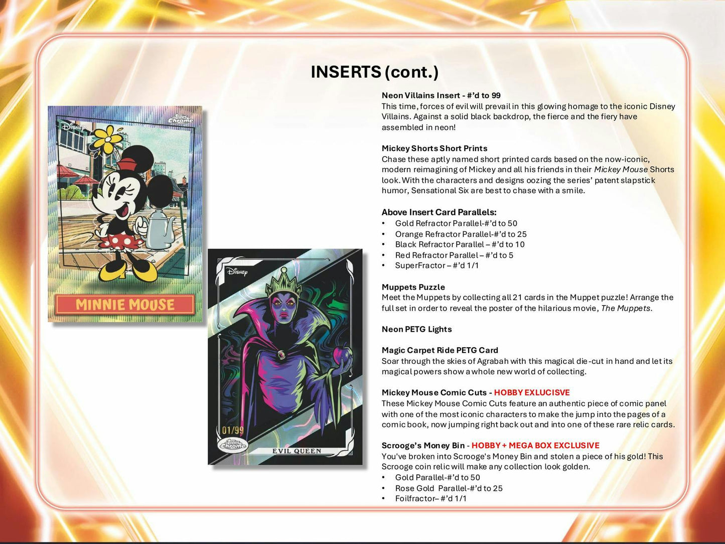2026 Topps Disney Neon Blaster Value Box